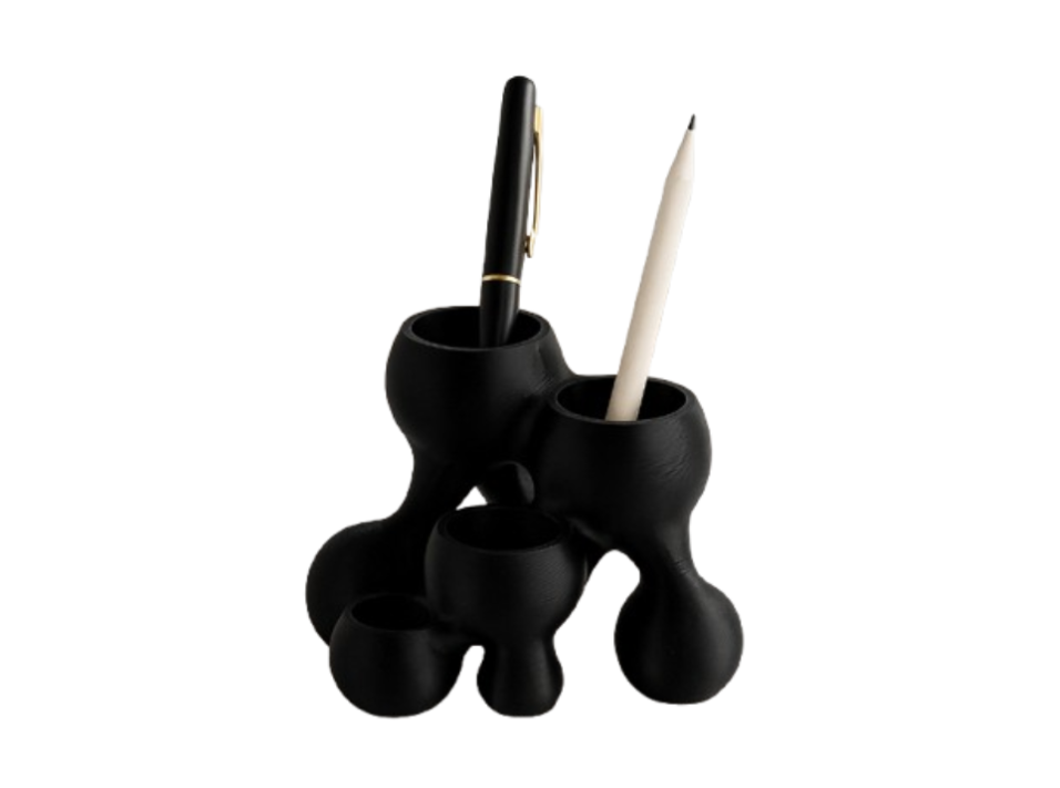 PORTALAPICES MINIMALISTA NEGRO DE ESCRITORIO - 1