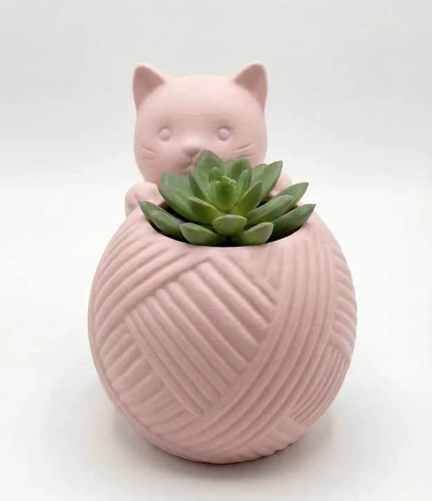 MACETERO REDONDO - FIGURA GATO - 2