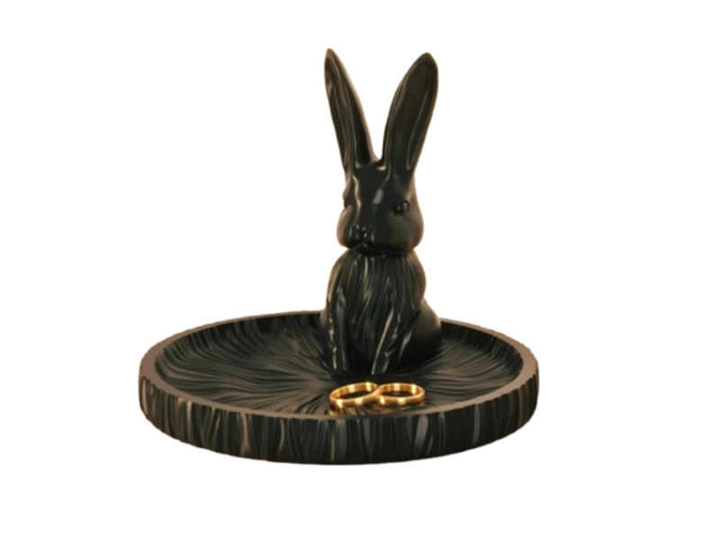 BANDEJA DECORATIVA- CONEJO NOIR - 1