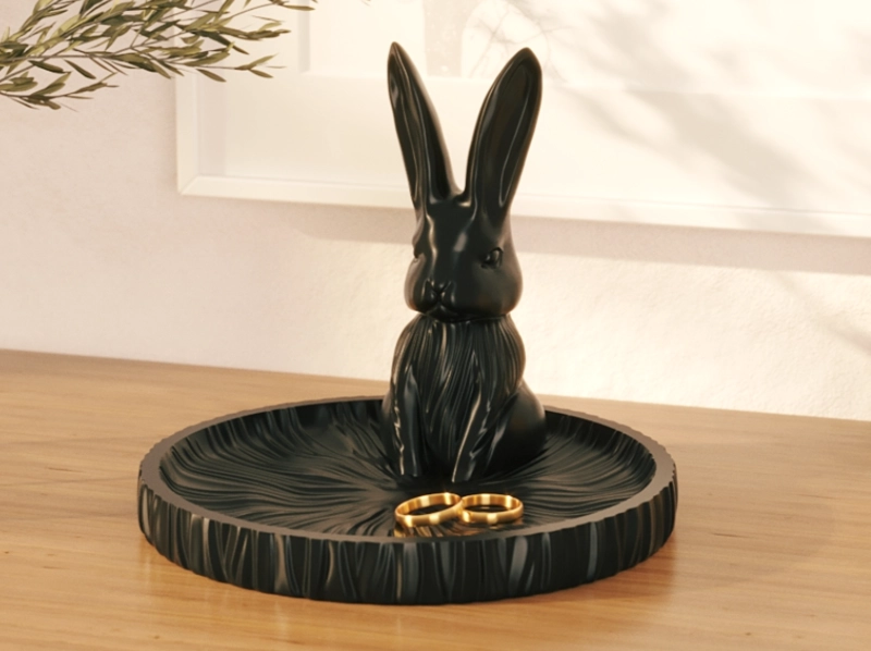 BANDEJA DECORATIVA- CONEJO NOIR - 2