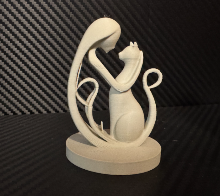 ESCULTURA MINIMALISTA- MUJER Y GATO - 2