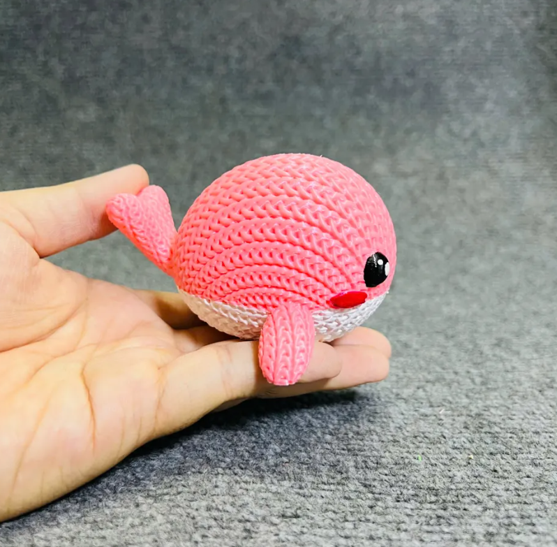 FIGURA BALLENA ADORABLE ESTILO TEJIDO - 3