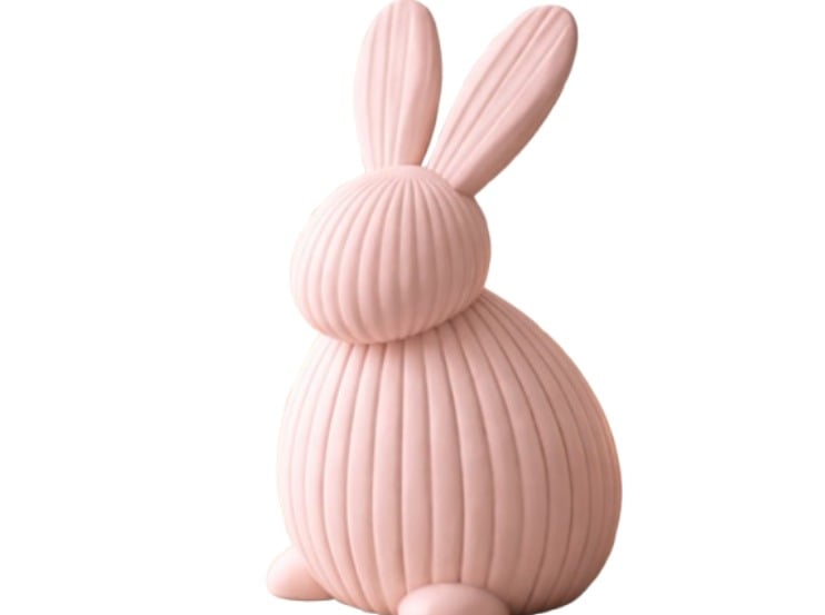 FIGURA DECORATIVA DE CONEJITO ACANALADO - 1