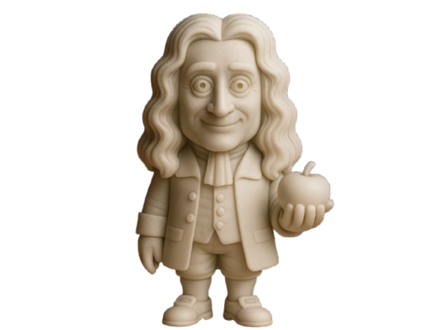FIGURA DECORACION DE ISAAC NEWTON DE PIE - 1