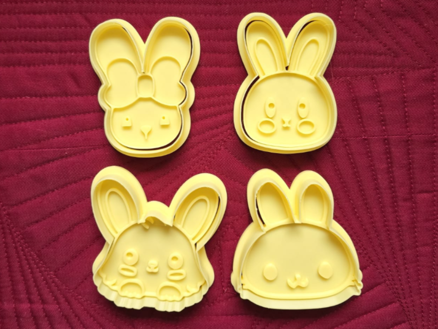 CORTADORES DE GALLETAS - CONEJITOS DE PASCUA (PACK 4 UN) - 1