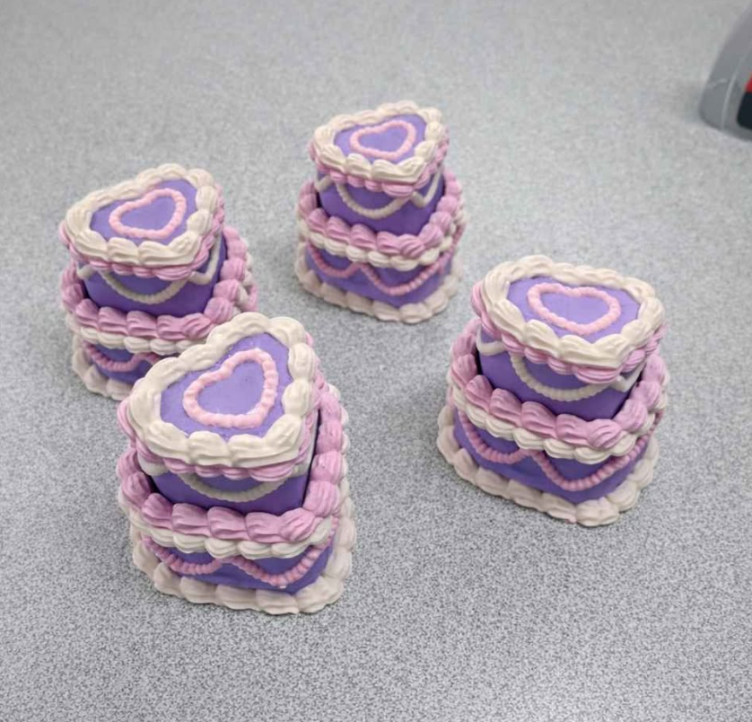 CLICKER DE PASTEL CON FORMA DE CORAZON (PACK 4 UN) - 1