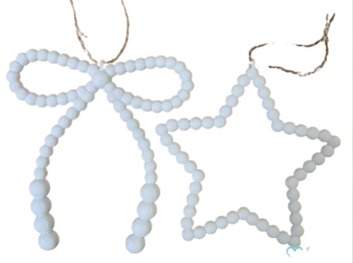 ELEGANTE CONJUNTO DE ADORNOS NAVIDEÑOS DE CUENTAS - 2