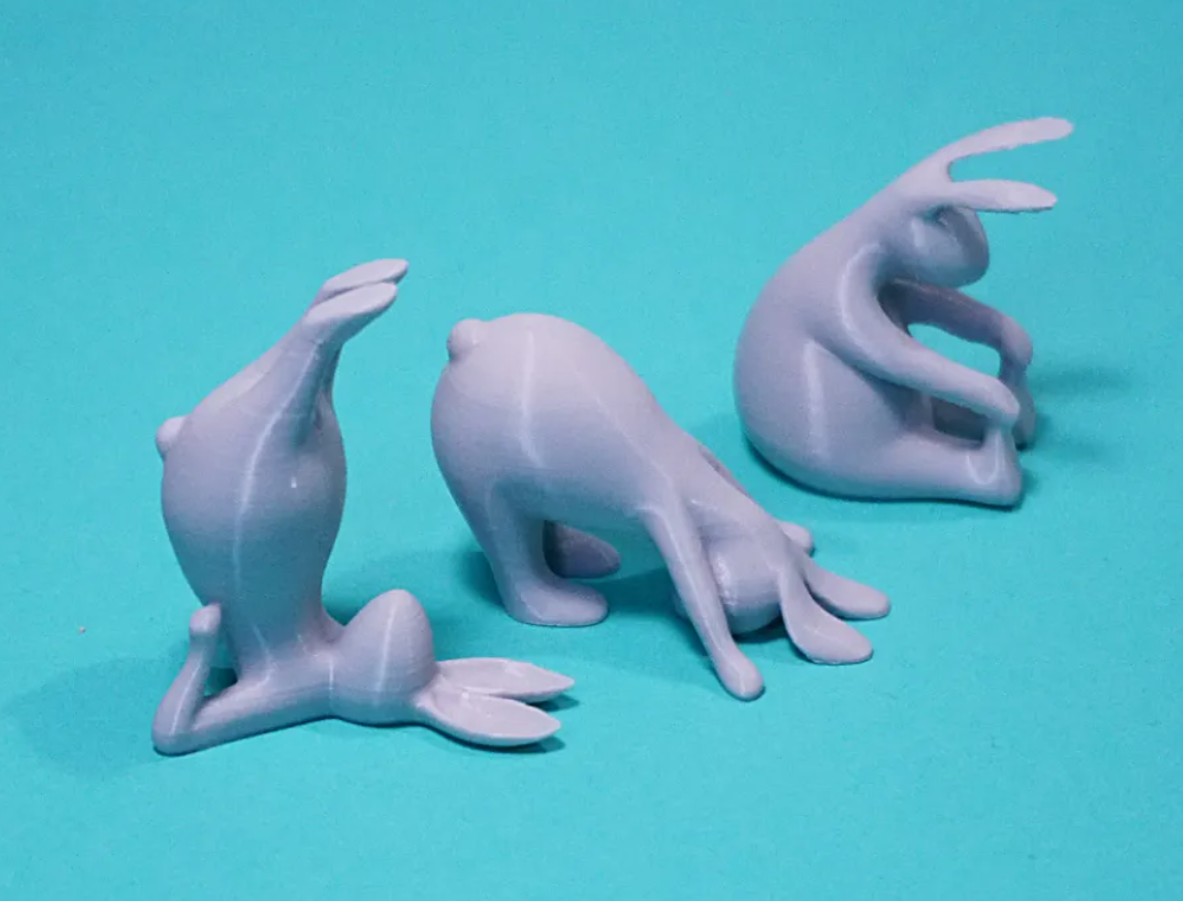 FIGURAS CONEJITOS HACIENDO YOGA (PACK 3 UN) - 1