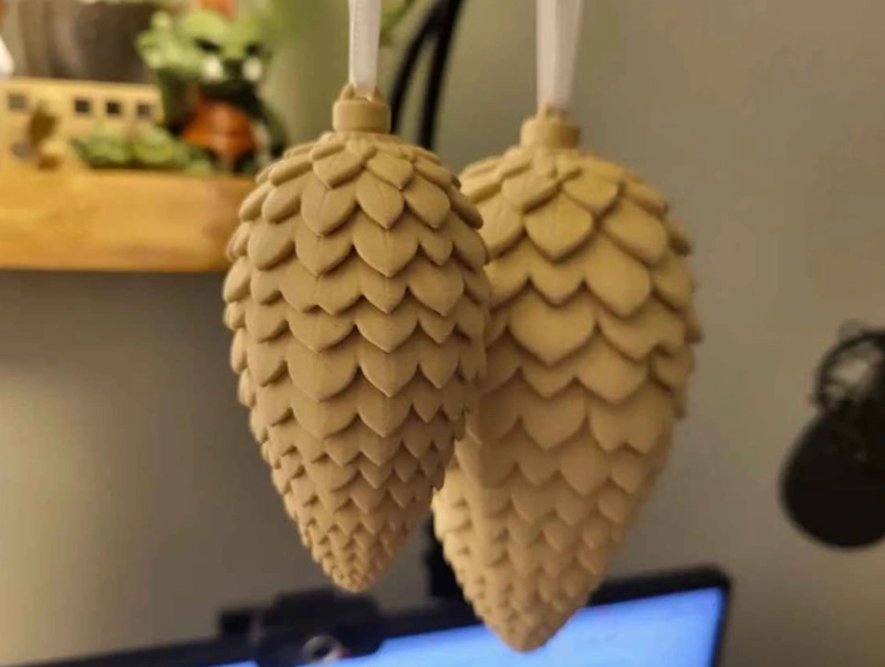 ADORNO DE PIÑA PARA ARBOL DE NAVIDAD (PACK 2 UN) - 1