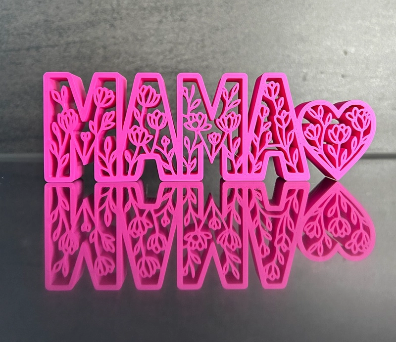 FIGURA DECORATIVA EXPOSITOR MAMA PARA EL DIA DE LA MADRE – CORAZON FLORAL - 1