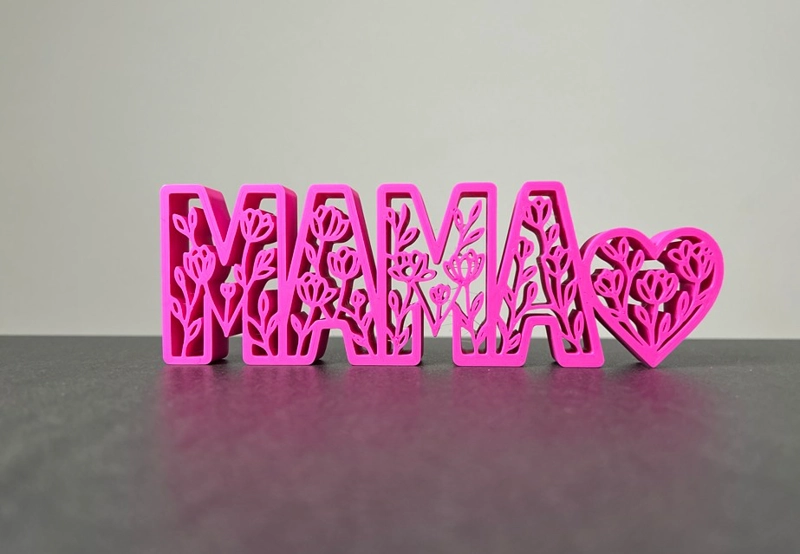 FIGURA DECORATIVA EXPOSITOR MAMA PARA EL DIA DE LA MADRE – CORAZON FLORAL - 2