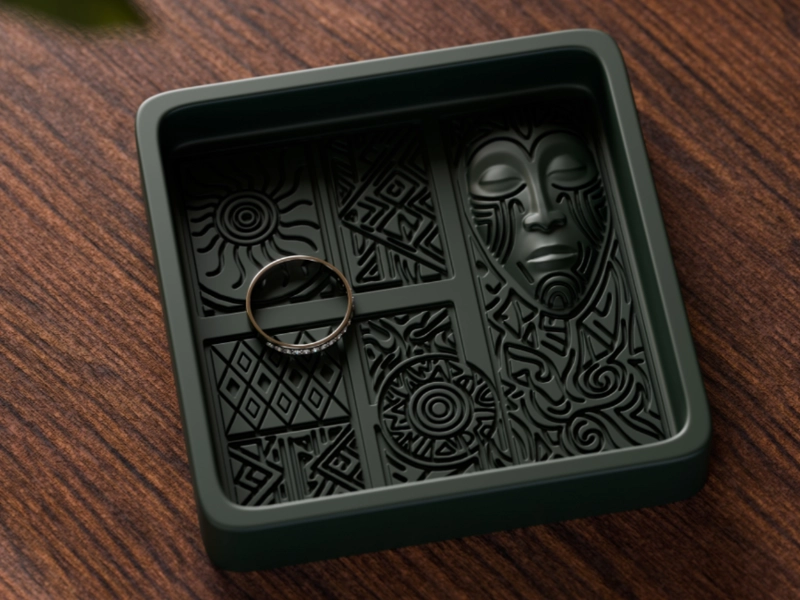 BANDEJA DECORATIVA- DISEÑO AZTECA - 2