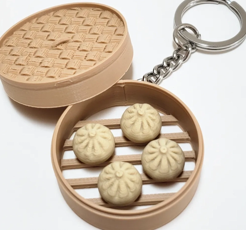 LLAVERO DE PANECILLOS DE DUMPLING DE SOPA - 1