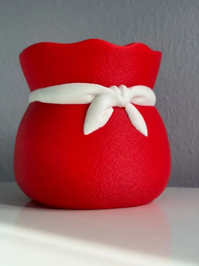 ADORNO NAVIDAD - JARRON EN FORMA DE BOLSA DE REGALO - 1