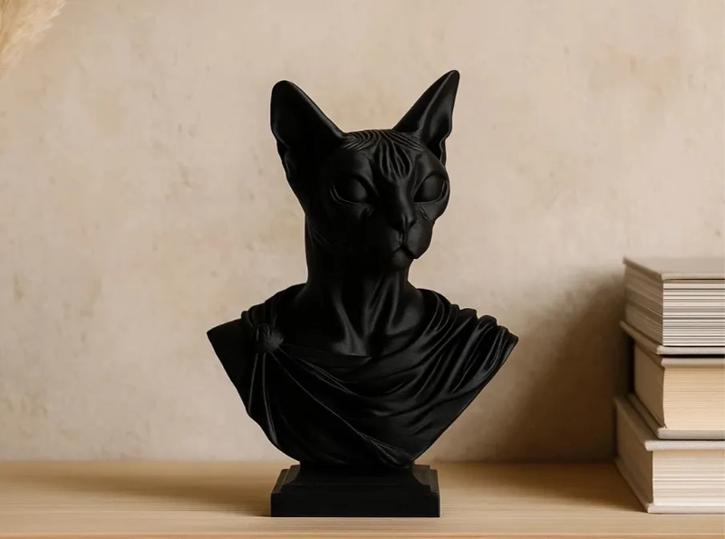 ESTATUA ESFINGE GATO GRIEGO - 1