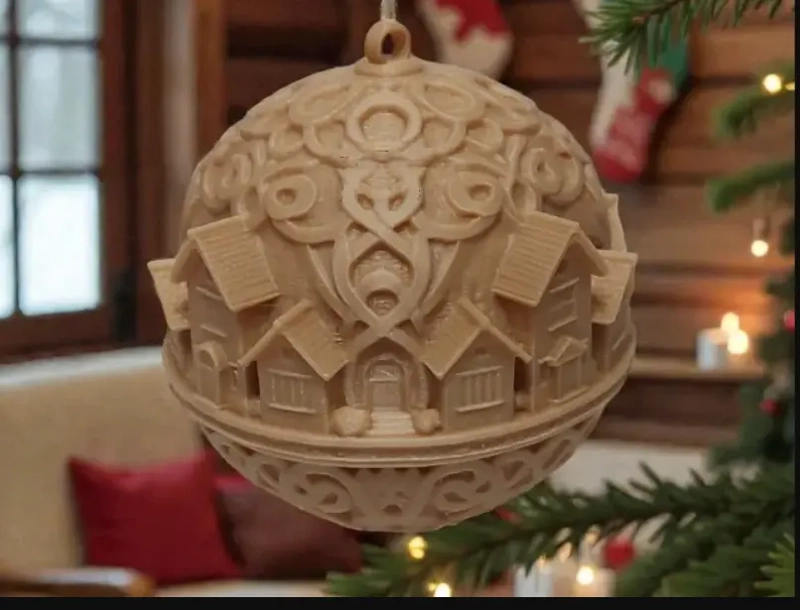 ADORNO NAVIDAD - ESFERA PUEBLO NORDICO - 2