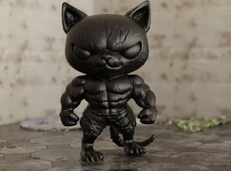 ESCULTURA GATO HULK - 1