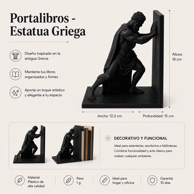 SUJETALIBROS- ESTATUA GRIEGA - 2