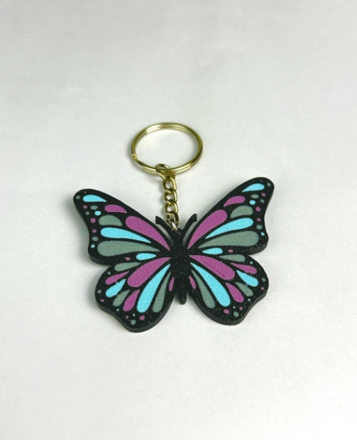 LLAVERO DE MARIPOSA MULTICOLOR - 1