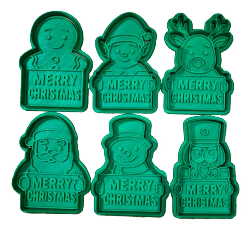 JUEGO DE CORTADORES DE GALLETAS NAVIDEÑOS (PACK 6 UN) - 1