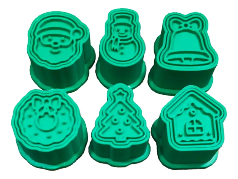 CORTADOR DE GALLETAS - TEMA NAVIDEÑO (PACK 6 UN) - 2