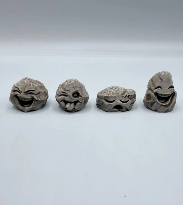 FIGURAS DECORATIVAS PIEDRAS FELICES (PACK 4 UN) - 1