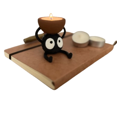 PORTALAMPARA PARA VELA DE TE  SUSUWATARI (DUENDE DE HOLLIN) - 1