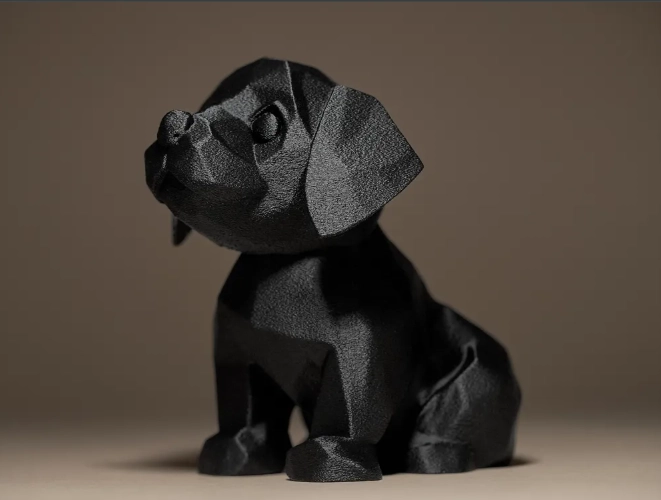 FIGURA DECORATIVA LINDO PERRITO NEGRO - 2