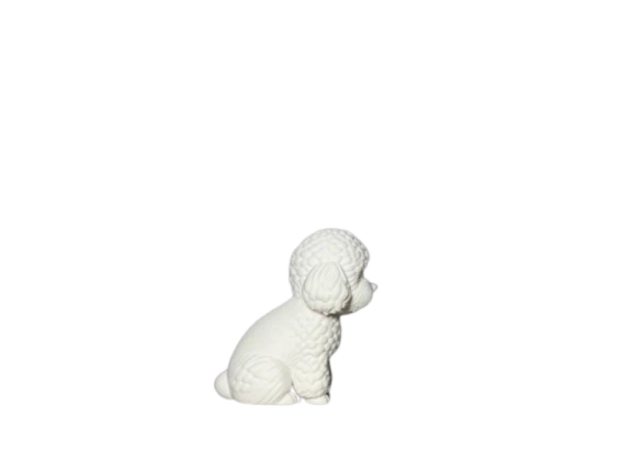 FIGURA DECORATIVA CREATIVA PERRITO BLANCO - 1