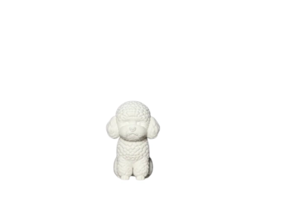 FIGURA DECORATIVA CREATIVA PERRITO BLANCO - 2