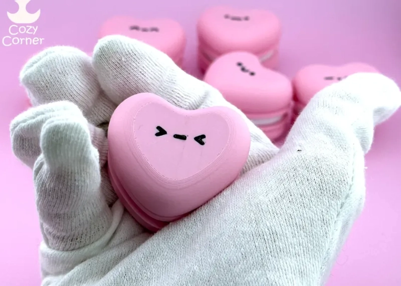 FIGURA CLICKER FORMA MACARON CORAZON - 1