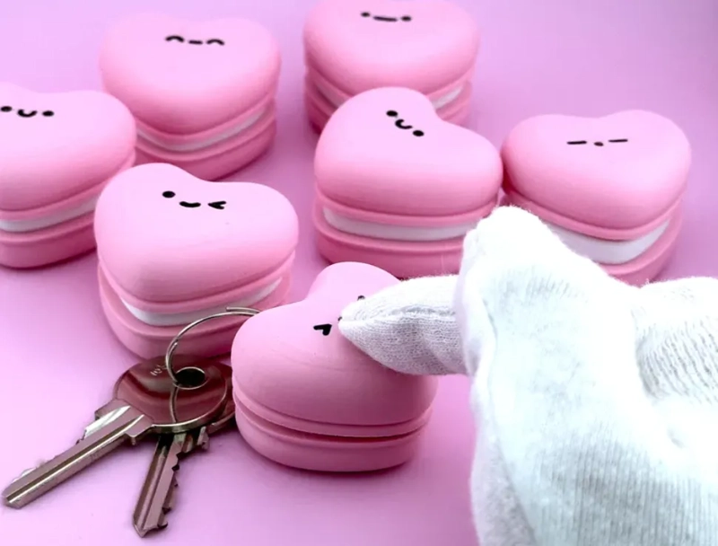 FIGURA CLICKER FORMA MACARON CORAZON - 2