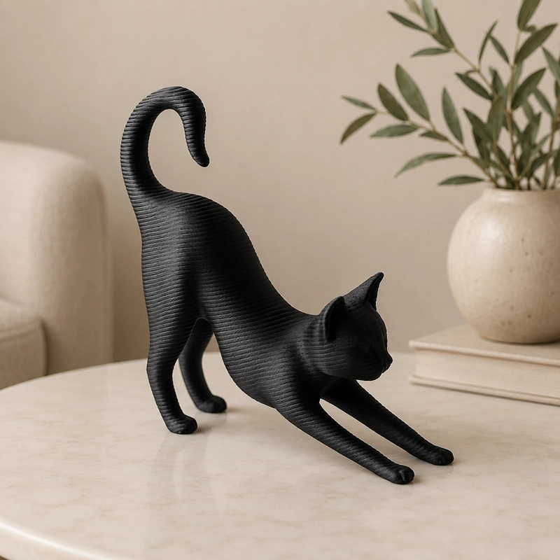 ESCULTURA GATO ESTIRANDOSE - 2