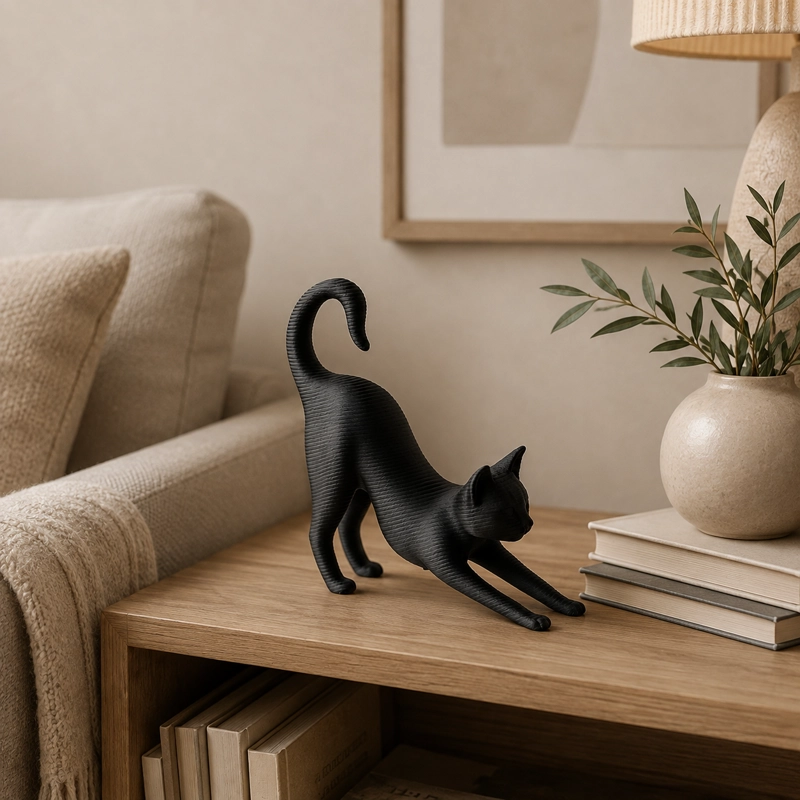 ESCULTURA GATO ESTIRANDOSE - 3