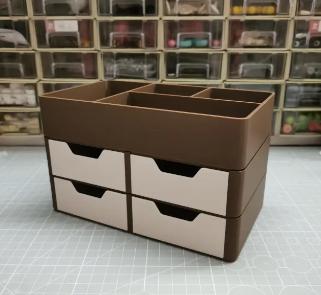 ORGANIZADOR DE ESCRITORIO APILABLE CON CAJONES - 1