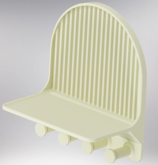 FIGURA DECORATIVA ORGANIZADOR CON GANCHOS Y ESTANTE - 2