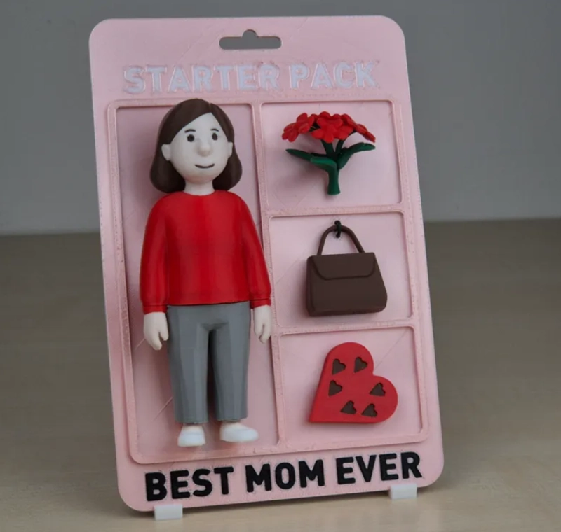 FIGURA DIA DE LA MAMA, CON ACCESORIOS Y PLACA - 2
