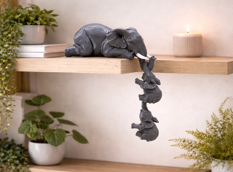 FIGURA DECORACION- FAMILIA DE ELEFANTES - 1