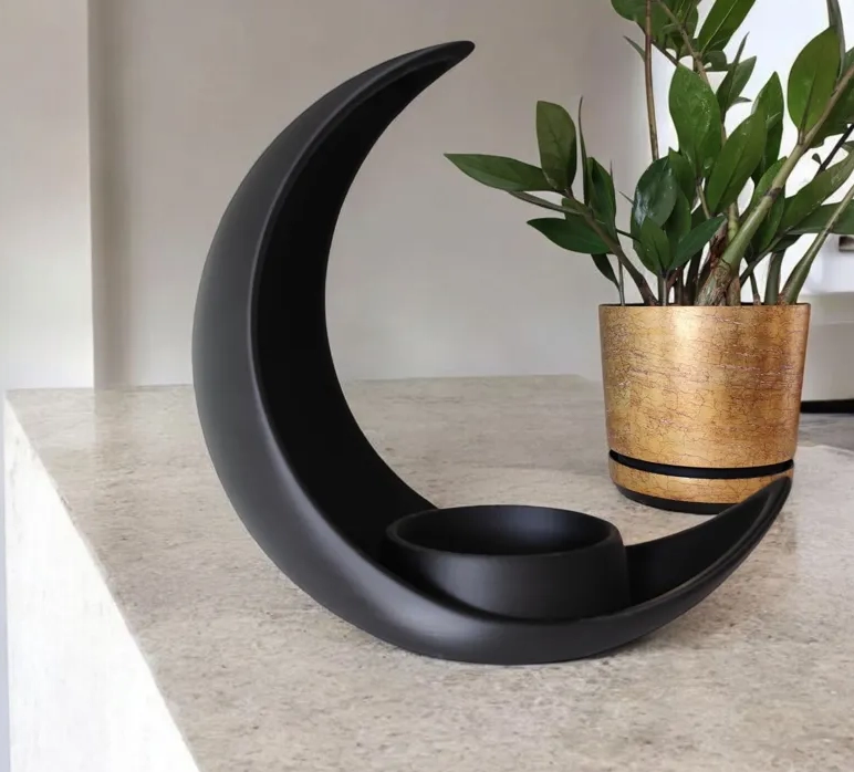 Decoración de media luna con maceta elíptica - 1
