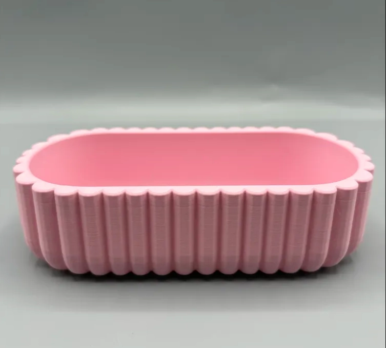 BANDEJA DE TOCADOR OVALADA FESTONEADA - DECORACION MINIMALISTA - 1