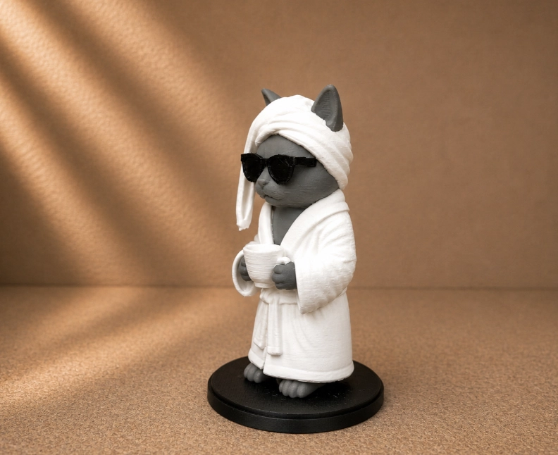 FIGURA DECORATIVA- GATO CAFETERO - 2