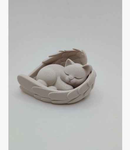ESCULTURA DECORATIVA- GATO DURMIENDO EN ALAS - 2