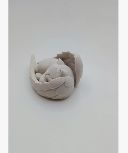 ESCULTURA DECORATIVA- GATO DURMIENDO EN ALAS - 4