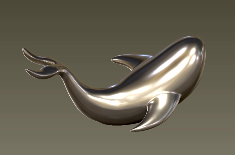 FIGURA DECORATIVA DE BALLENA MODERNA - 3