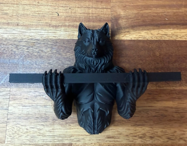 FIGURA DECORATIVA DE LOBO NEGRO - 2