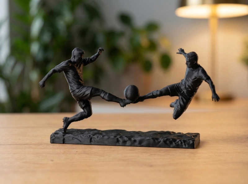 ESCULTURA DECORATIVA- VOLEA DE FUTBOL - 1
