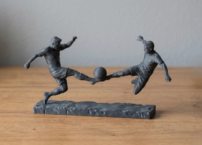 ESCULTURA DECORATIVA- VOLEA DE FUTBOL - 2