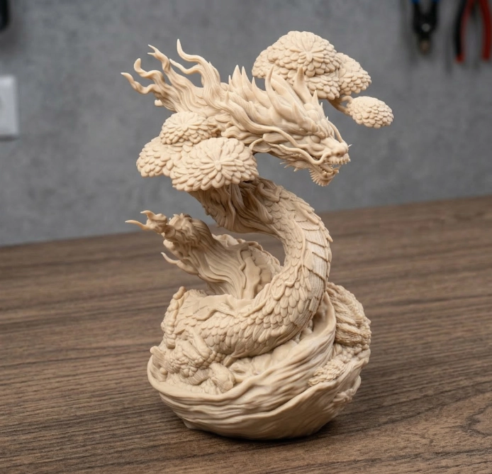 ESCULTURA DECORATIVA- BONSAI DRAGON - 3