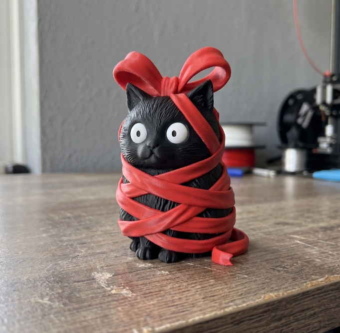 FIGURA DECORATIVA- GATO TRAVIESO ATADO - 3