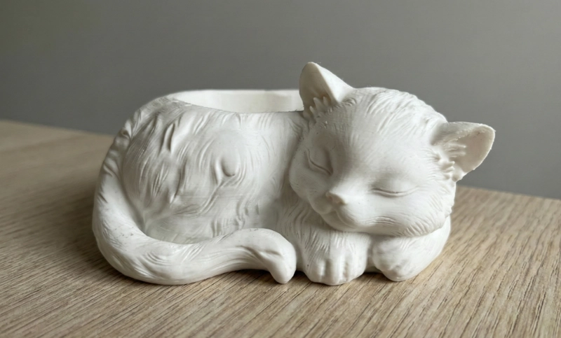 PORTALAPICES- GATO BLANCO DURMIENTE - 1